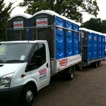 Event Loos being delivered to a festival