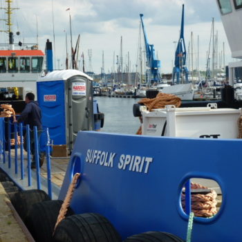 Mobile Toilet used on a Ship